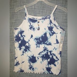 Girls' Rib Knit Tank Top - Cat & Jack Blue XL (14/16)